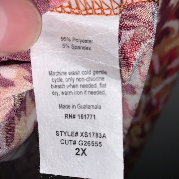 Kaileigh multi color maxi dress.  2X.  NWT - Picture 6 of 6